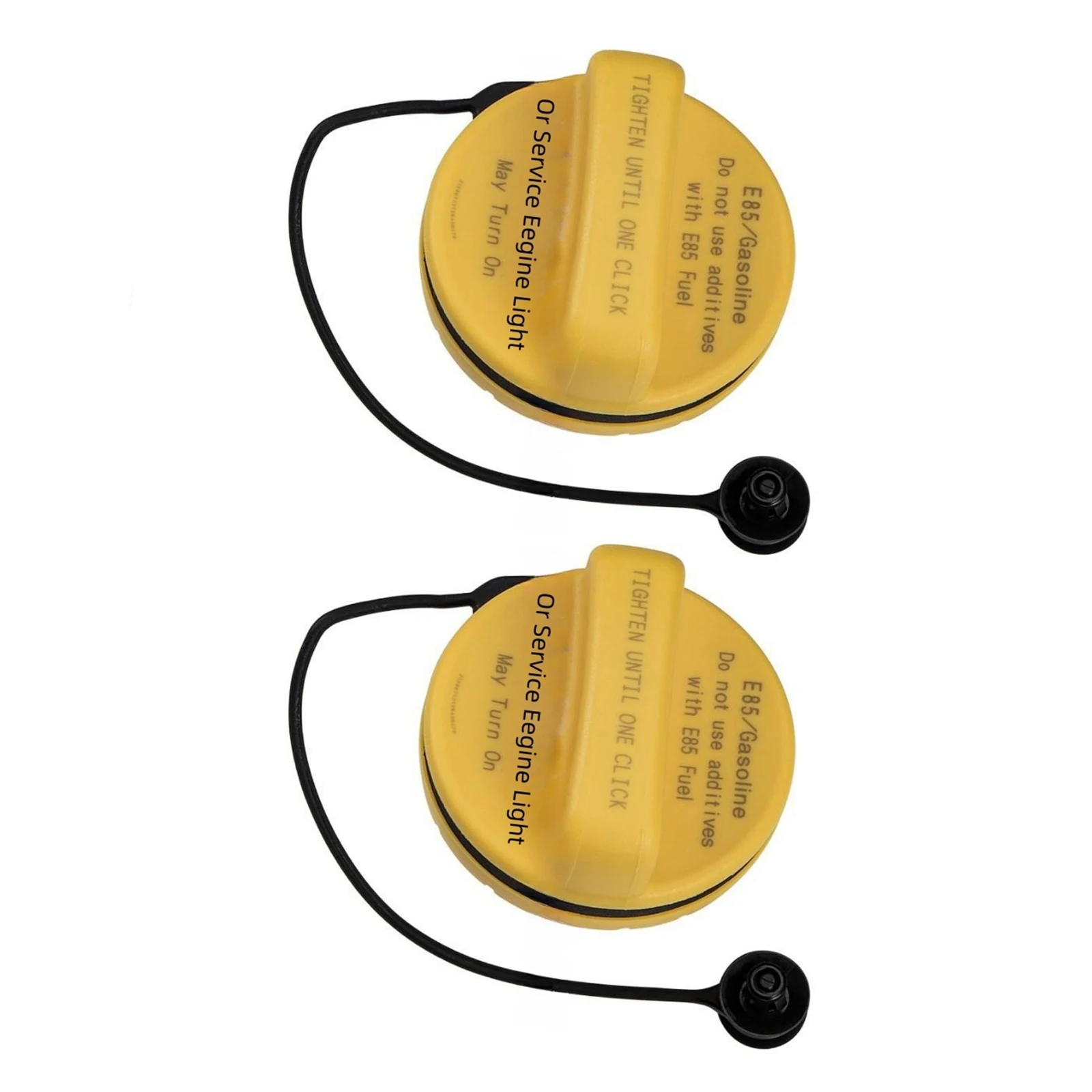 2Pcs/Set Car Fuel Tank Gas Cap Yellow 23373281 GT337 Replacement Part For Chevy 2011-2020 For GMC 2011-2017 Auto Accessories New