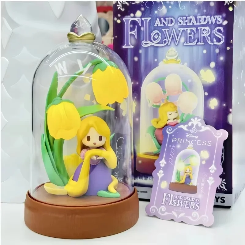 2024 New Disney Princess Baby Flowers And Shadows Blind Boxes Surprise Toys Lamp Mysterious Box Decor Desktop Kid Birthday Gifts