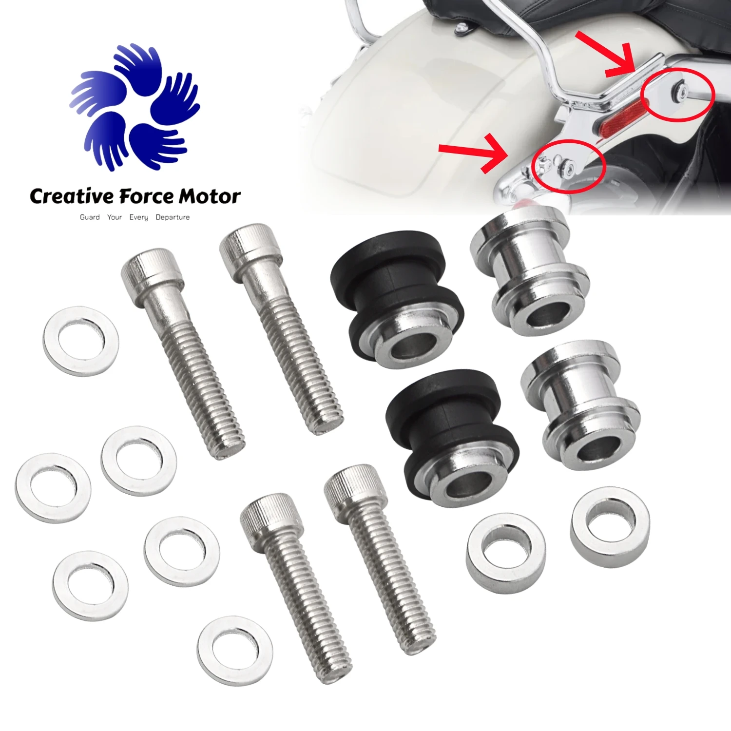 2018-2026 Sissy Bar Docking Kit Motorcycles Backrest Luggage Rack Mount Kit For Harley Softail FXST Street Bob Low Rider S FLHCS