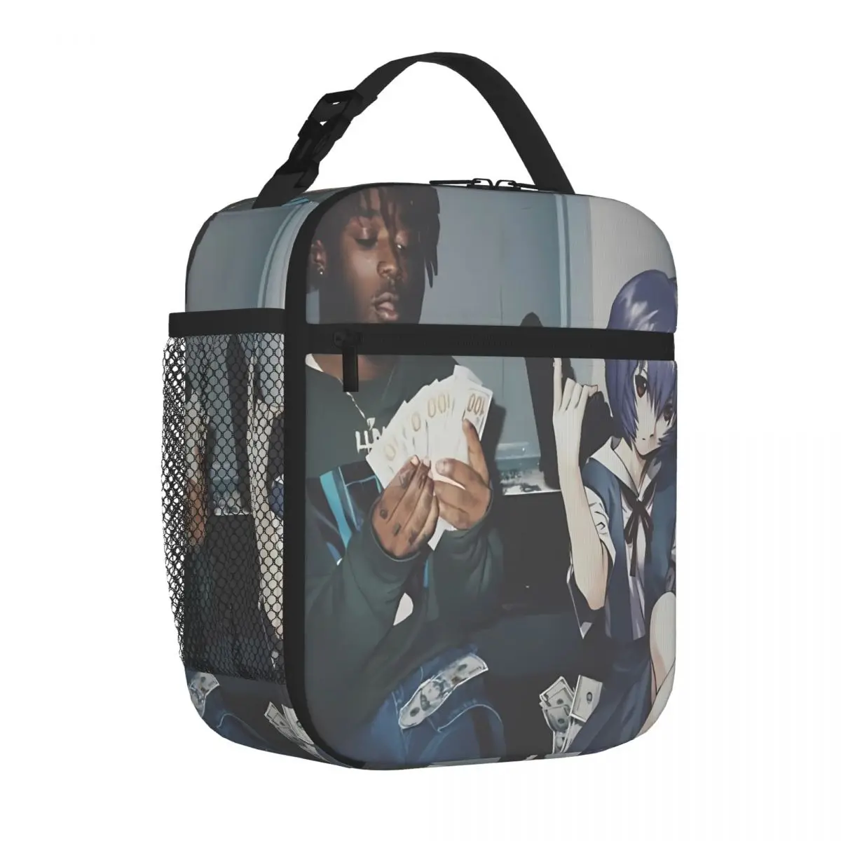 Bestselling Lil Uzi And Rei Ayanami Office Style Neoprene Lunch Bag Elementary School Food Tote Bag