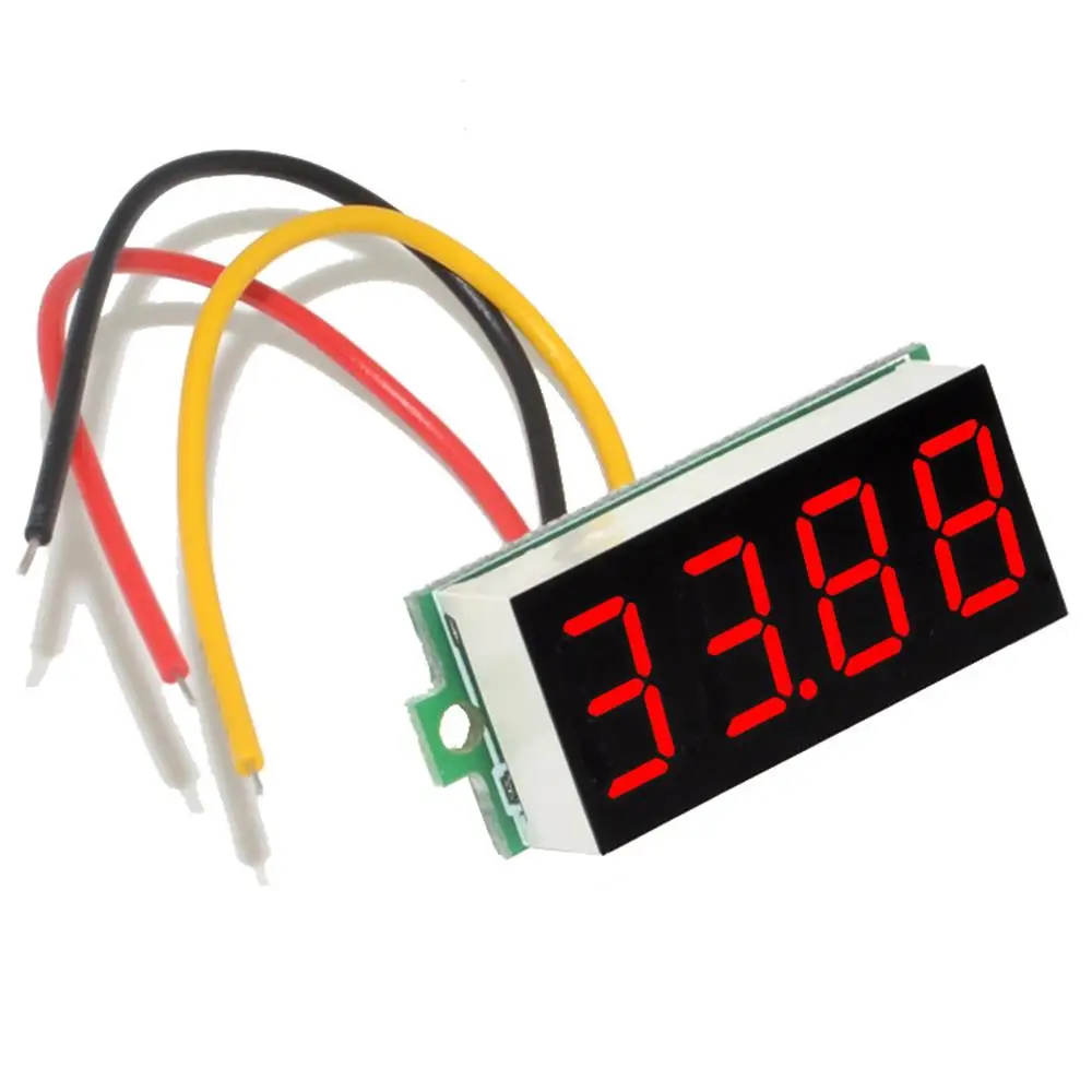 10pcs Red Display Voltage Tester DC 0-33V 4 Digit 0.36