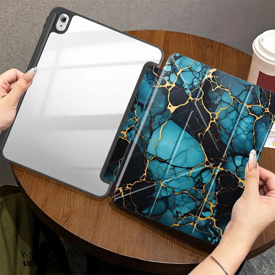 Dark Purple Pattern Tablet Case For Samsung For Galaxy Tab S9+ S10+ S9 FE A8 2022 S7 FE S8 A11 Plus S7+ S8+ 12.4 inch S6 Lite