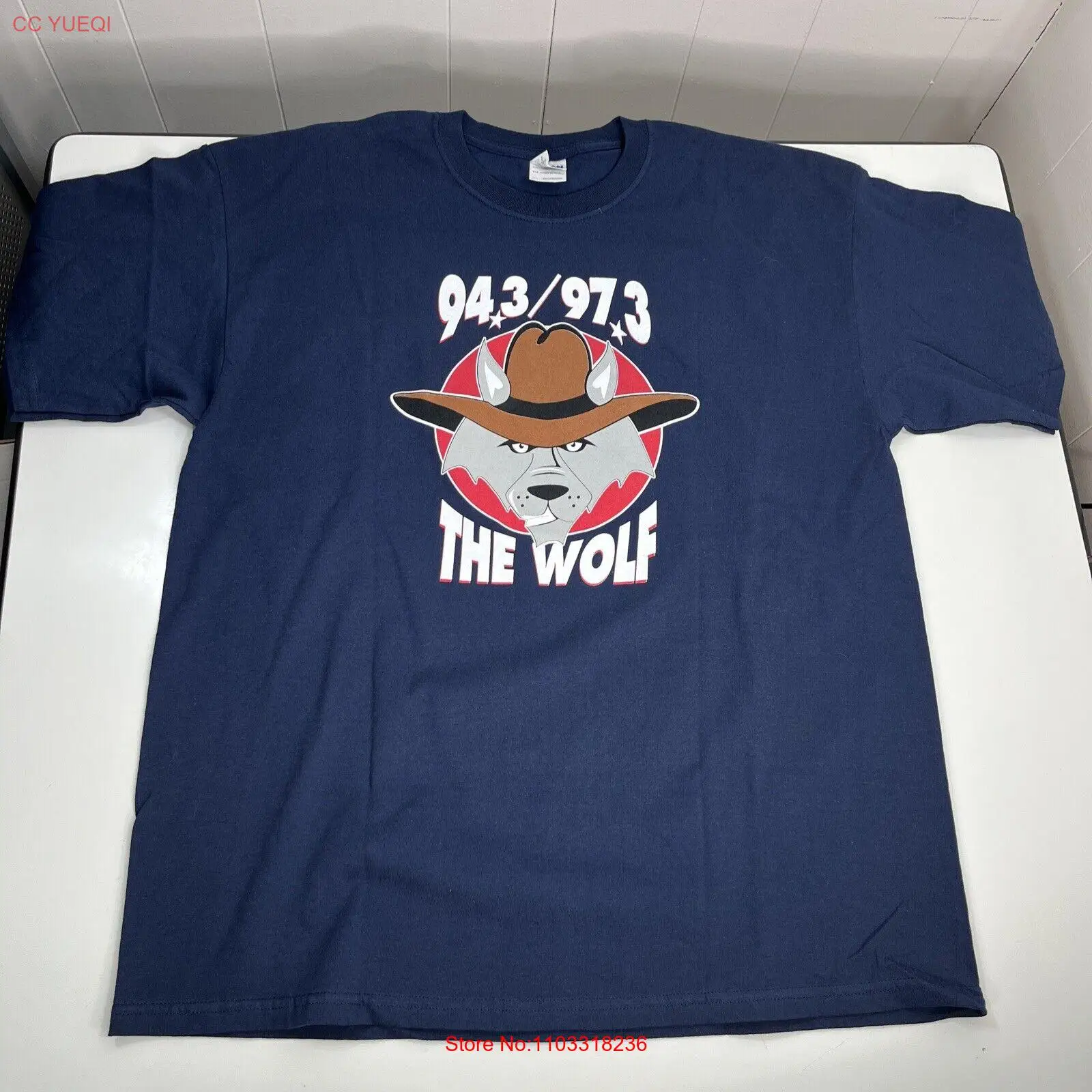 94.3/97.3 The Wolf Country Music Radio Station Poughkeepsie NY T-Shirt Size XL