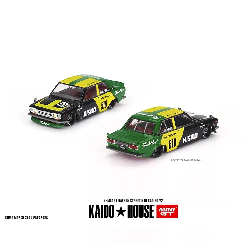 

Kaido House + MINIGT 1:64 Model Car Datsun Street 510 Racing V2 Alloy Die-Cast Vehicle #KHMG131