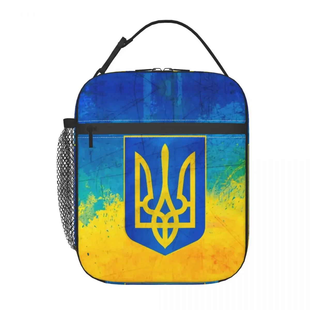 Ukrainian Flag Thermal Insulated Lunch Bags Women Coat Of Arms Of Ukraine Resuable Lunch Tote for Kids School Storage Food Box