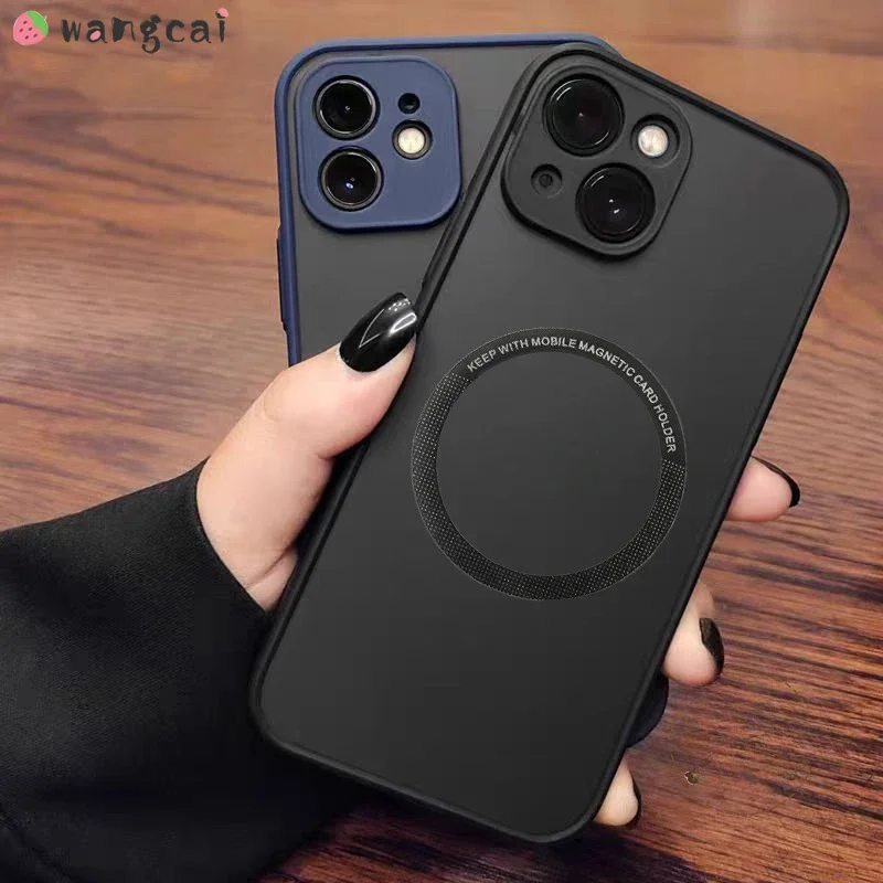 Magnetic Matte Phone Case For Vivo X90 X80 X70 X60 X50 T1 Pro T2X T1X Y75 Y73 Y72 Y52S Y18 4G 5G Clear Skin Feel Lens Protection