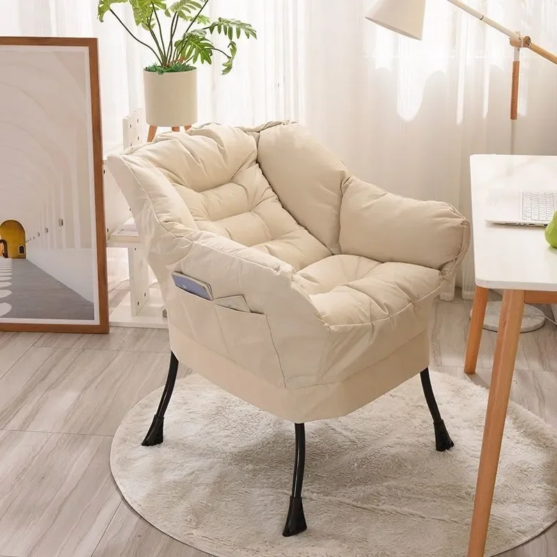Lazy Sofa Single Chair for College Dormitory Computer Chair Comfortable Balcony Small Sofa Soft Bedroom Back Recliner