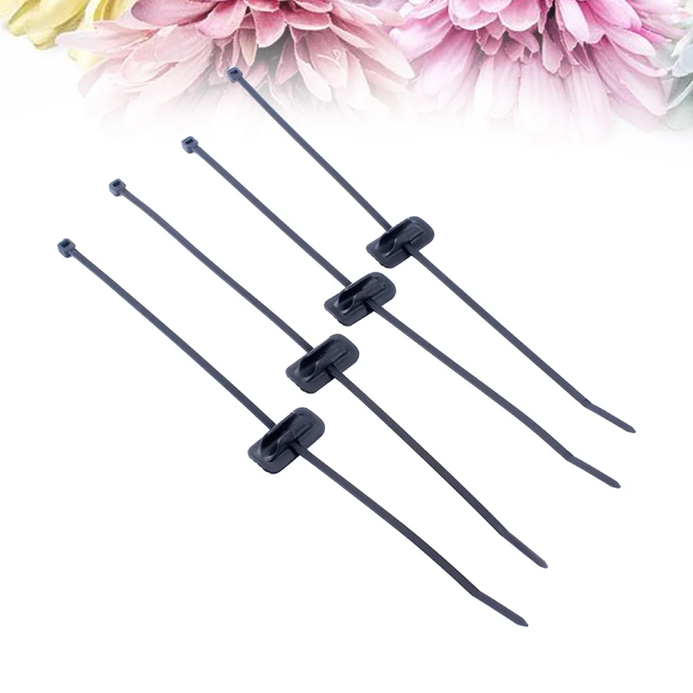 4Pcs Bicycle Cable Tie Seat 29cm Black Plastic Line Fixing Tubing Buckle Brake Shifting Frame Stop Bolt Replacement Disc Brake