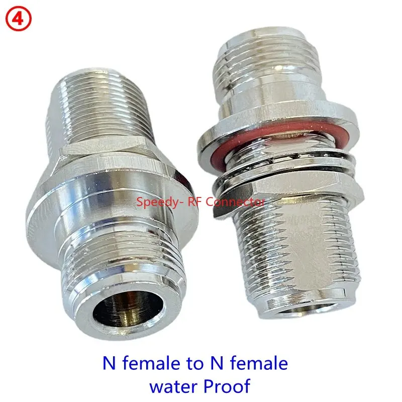 1Pcs N Type Tee Type 3Way Splitter Connector L16 N to N Male Female 90 Degree Right Angle Water Proof Fast Delivery Brass Copper