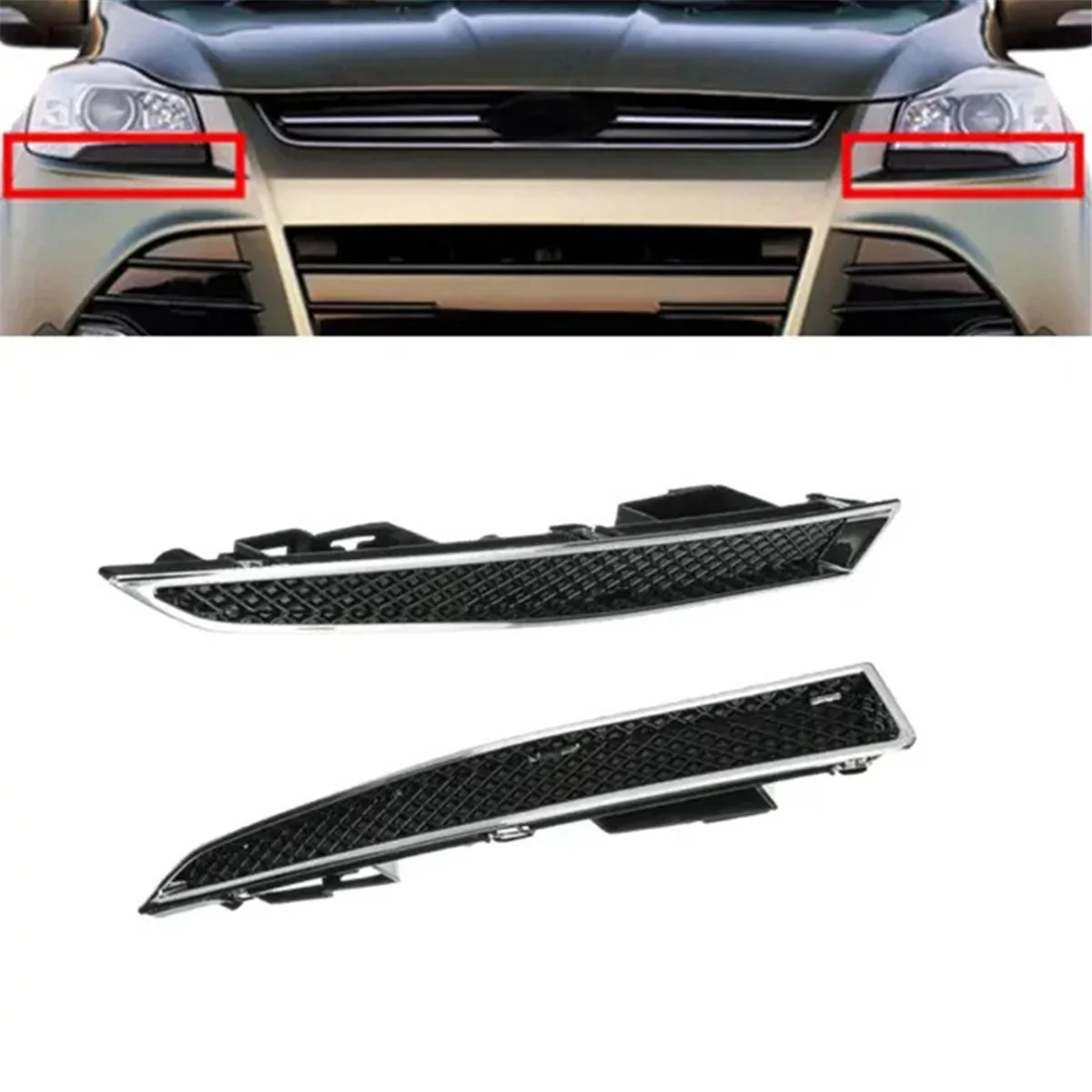 

Автомобильная фара, отделочная полоса, фара, нижняя отделка, лампа для Ford Escape