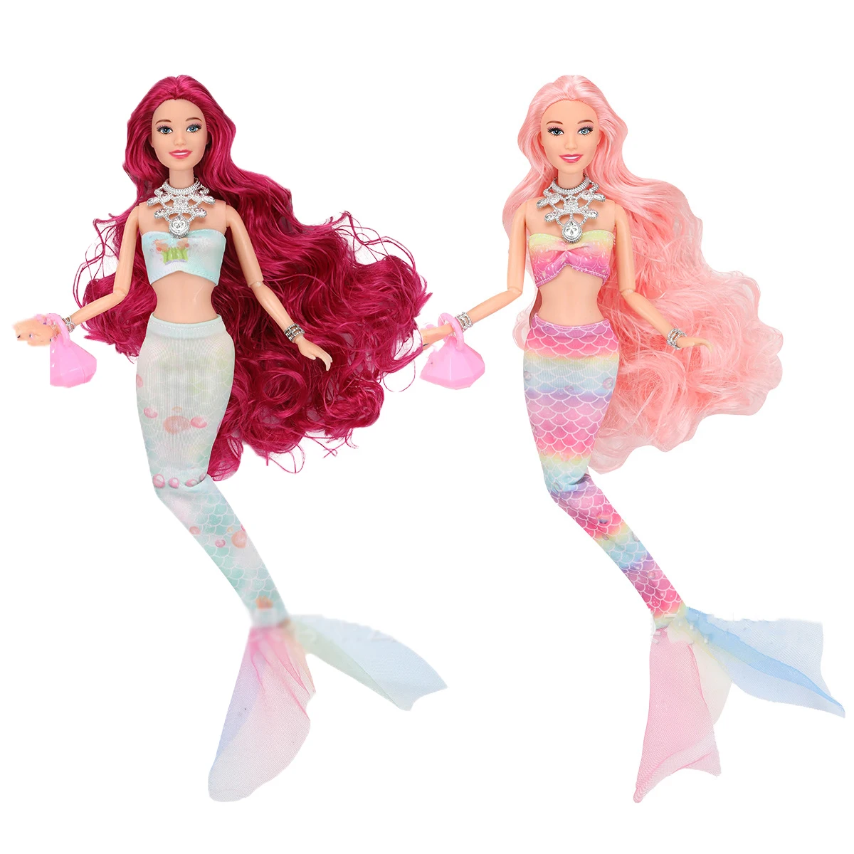 2025 New 30CM Mermaid Doll Original Design 1/6 Joint Movable Dress Up Fashion Colorful Mermaid Princess Doll Kids Play House Toy