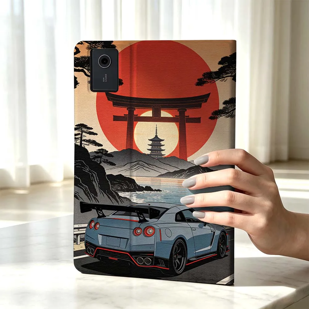 Japanese Style Car For Xiaomi Poco Redmi Pad 8 2 4 C1 6 6S 7 7S SE 9.7 14 11 11.2 12.1 12.5 Inch Tablet Case Pen Tray