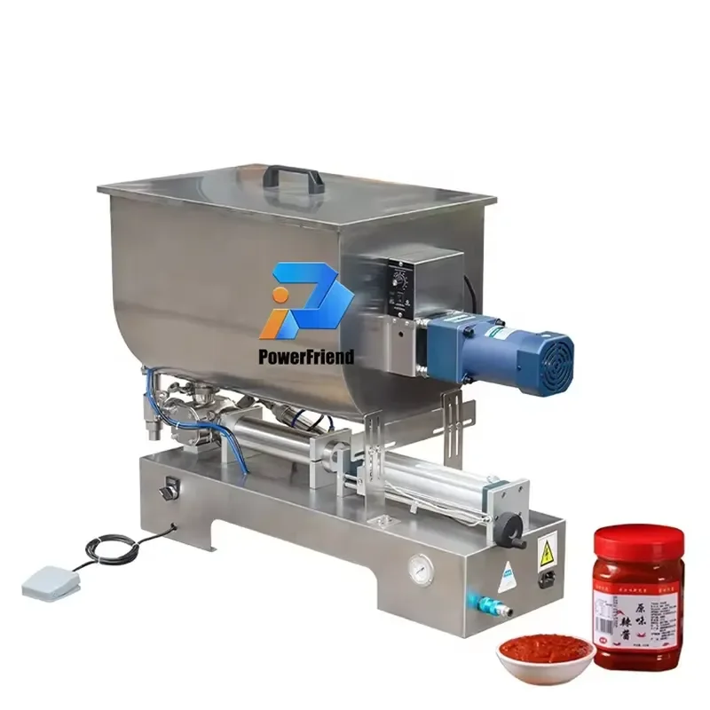 100-1000ml Pneumatic Semi-Automatic Peanut Butter Viscous Yogurt Jelly Tomato Paste Jam Sauce Honey Filling Machine