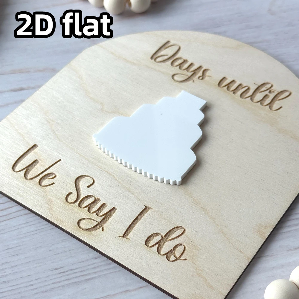 1개 웨딩 카운트다운 표지판, 커플을 위한 맞춤형 약혼 선물, 결혼식까지 맞춤 제작 가능한 장식