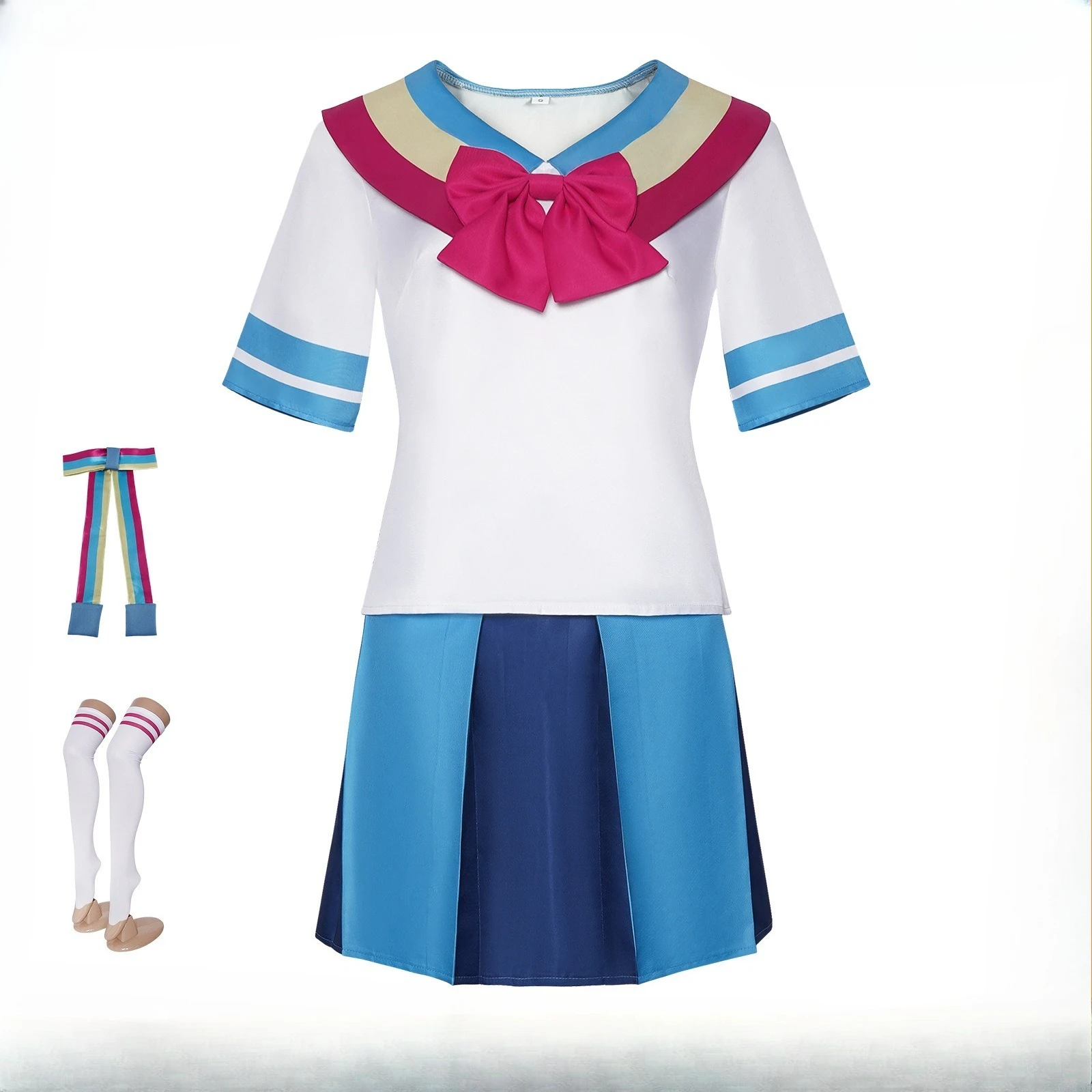 

Женщина Хэллоуин Карнавал Косплей Гиффини Индивидуальная Одежда Косплей Костюм Школьная Форма Топ Юбка Одежда Для Ролевых Игр