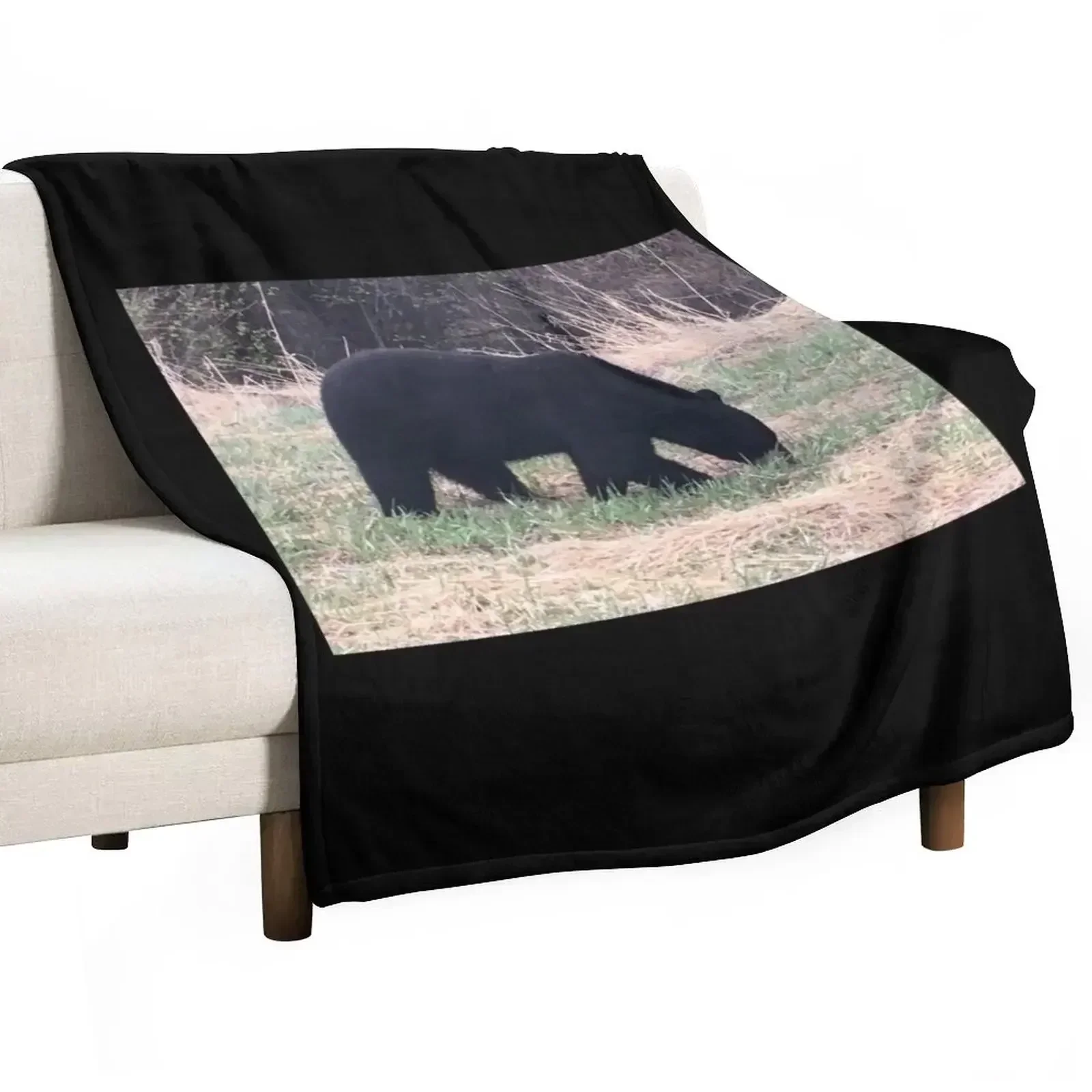 Black bear in Jasper Throw Blanket Thin Baby Blankets