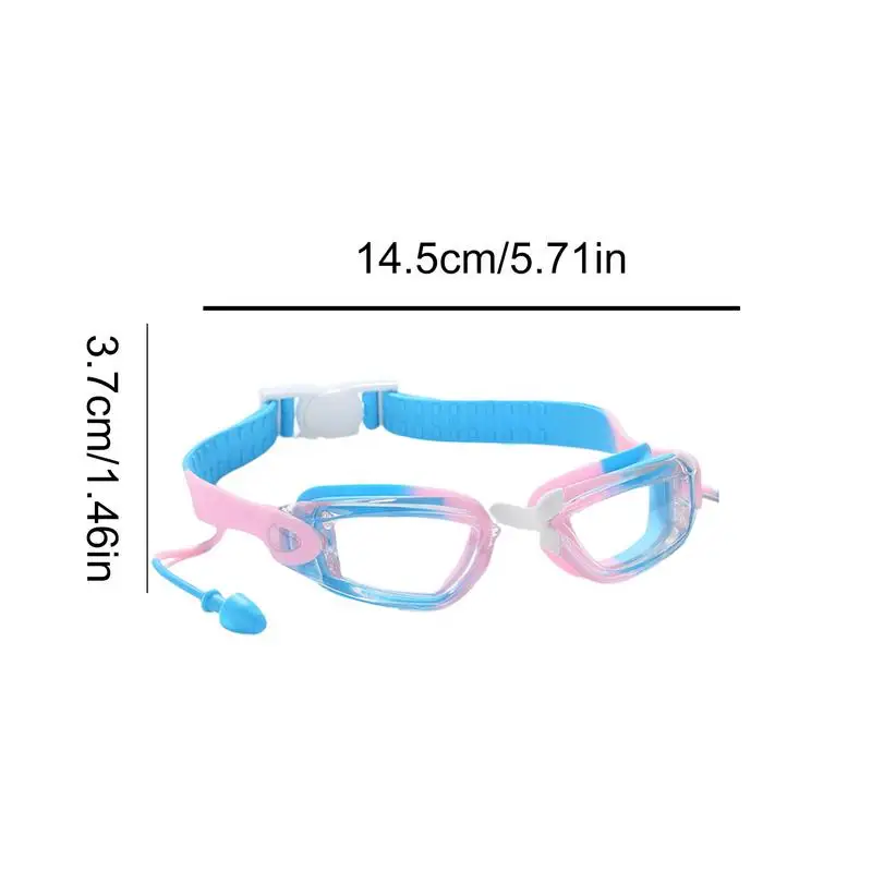 Gafas de natación impermeables para niños pequeños, gafas de natación con tapones para los oídos, 8-12