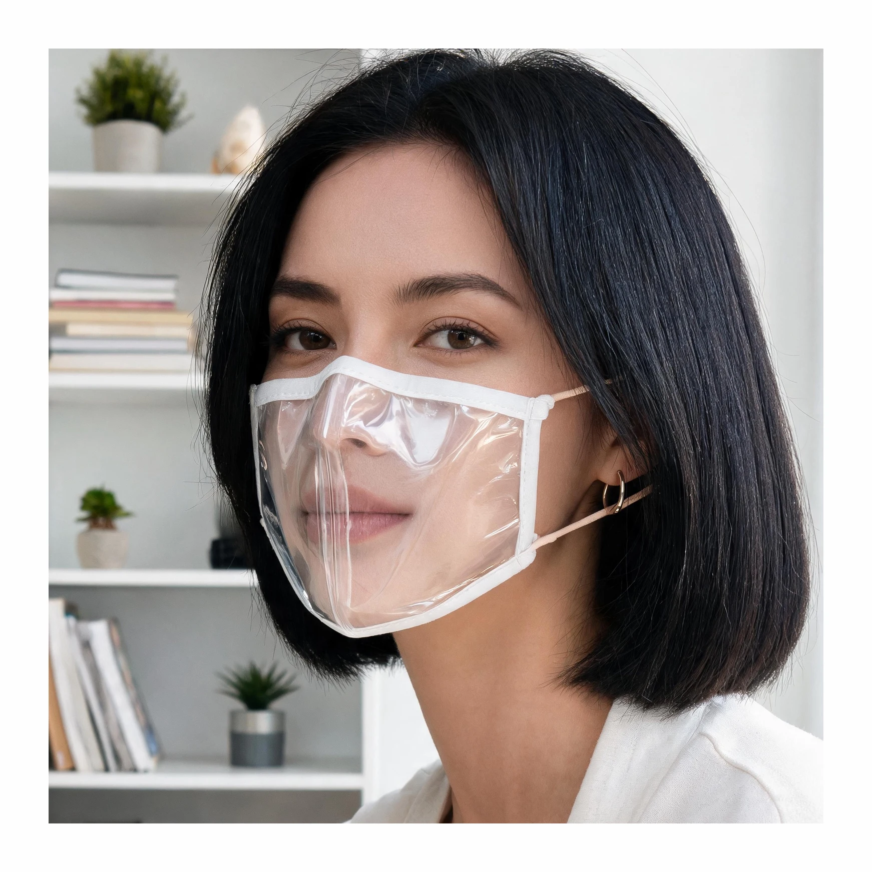 Man Woman Outdoor Waterproof Transparent Mask PVC Material Hollow Out Mask Decoration Fashion Style Cosplay Tools Unisex Cloth