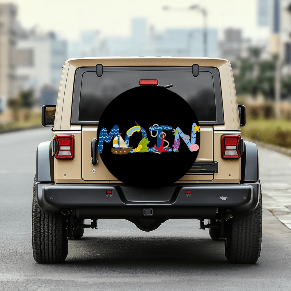 WOYUO 30/34 Inch Spare Tire Cover Compatible For Jeeps, Trucks, RVs, Campers - Elastic Edge Suitable For 15