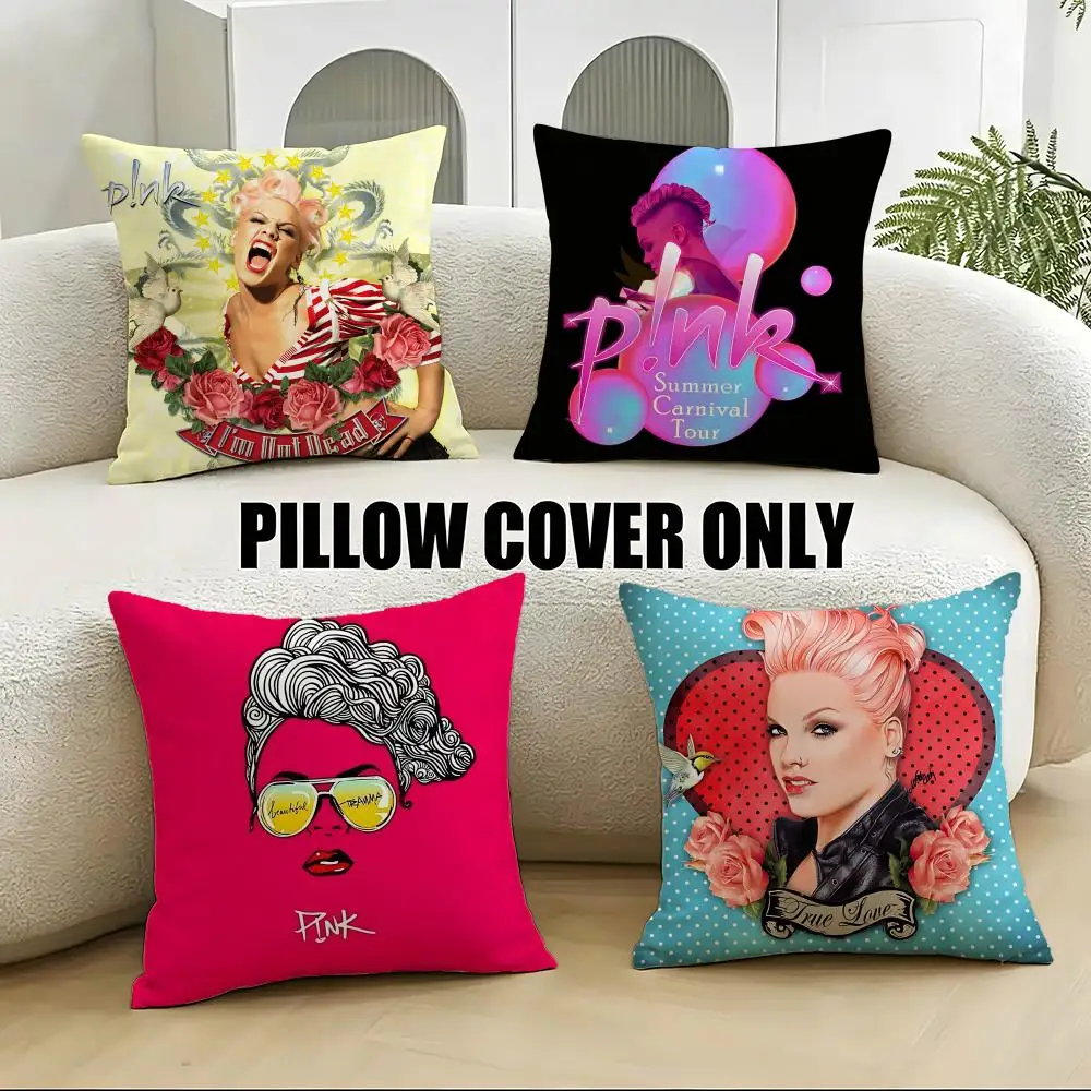 Fundas de cojín Bold P-P!nkS, 4 piezas, fundas de cojín de felpa suave, 40x40, 45x45, para sofá y dormitorio