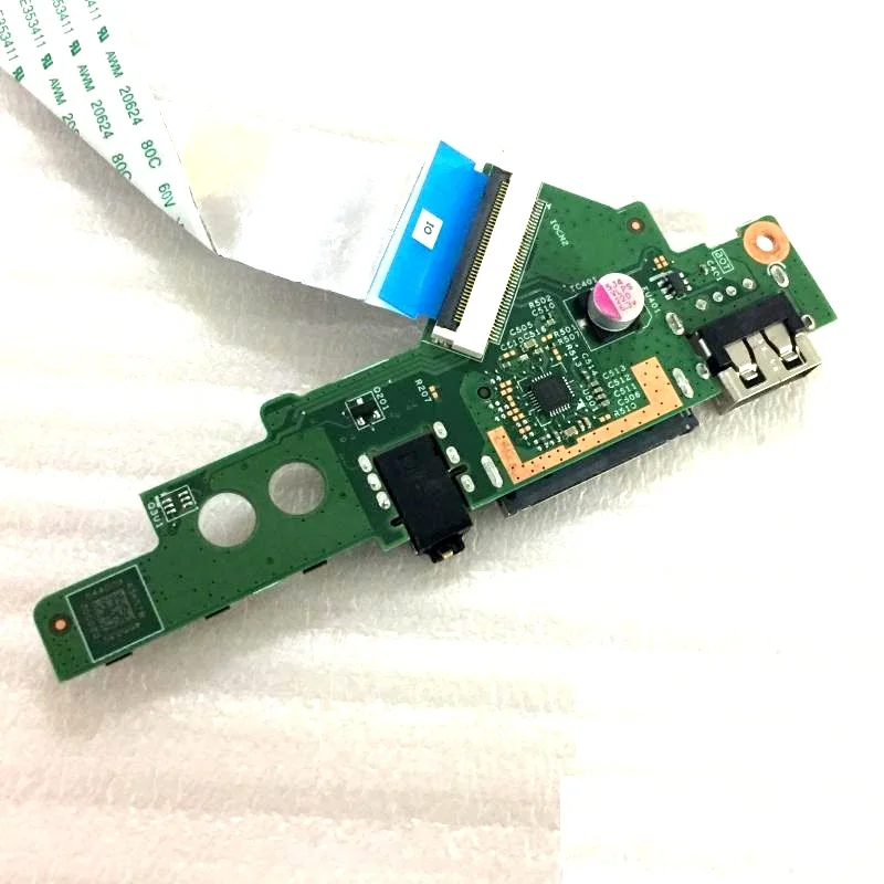 Genuine USB & Audio Jack Board For Lenovo Ideapad FLEX 3 1580 Edge2 15 448.03N01.0011 Micro SD Socket board Replacement parts