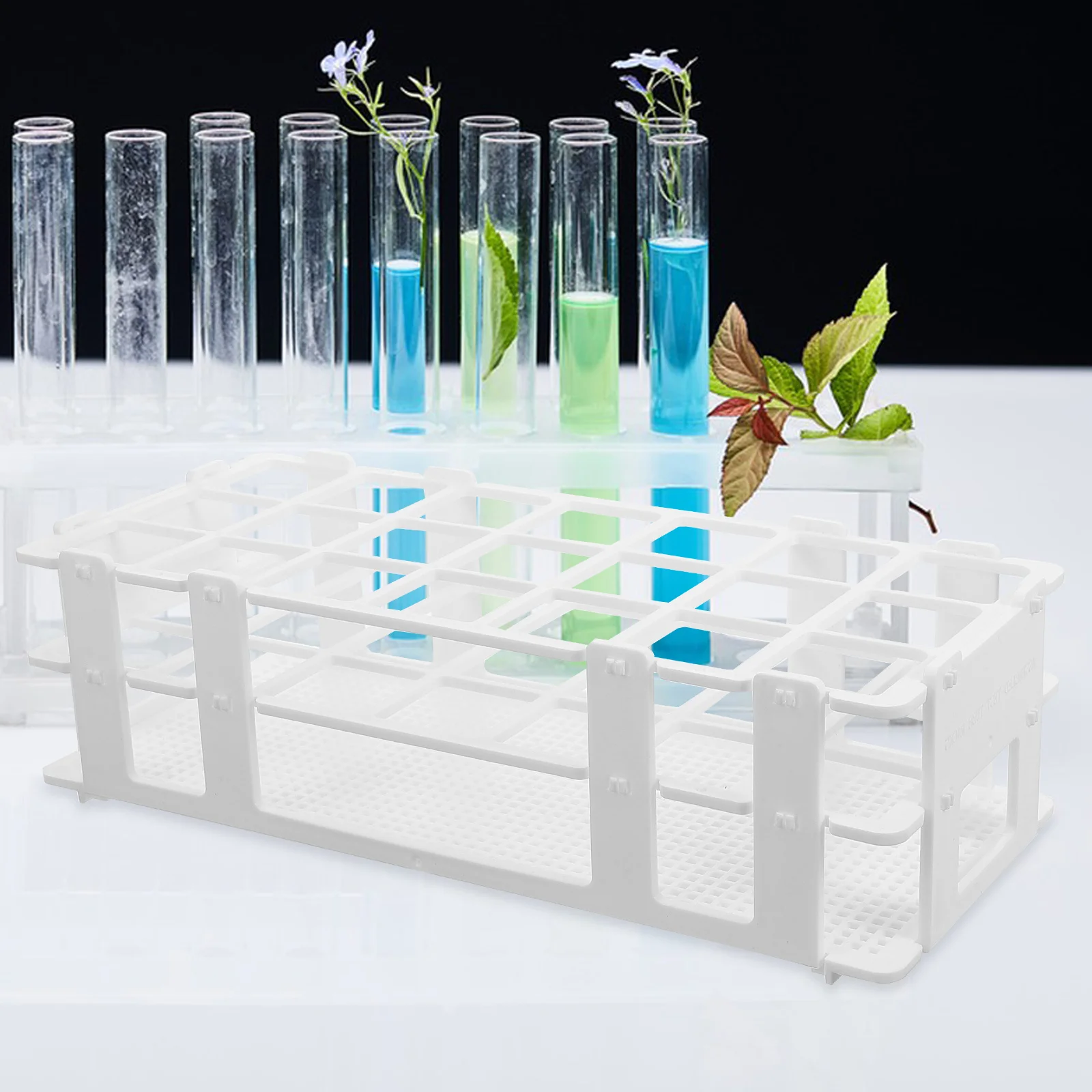 Glass Tube Bracket Planter Aquatic Plants Holder Flower Pot Hydroponic Storage Stand Plastic for Test Tubes Display Planting