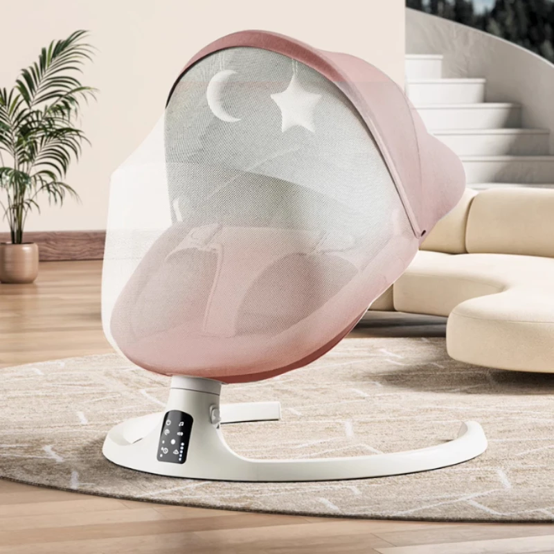 

Baby Electric Rocking Chairs,Baby Bouncers Bluetooth & USB Music Baby Swing Electric 180° Rotating Seat, Multi Speed Baby Rocker