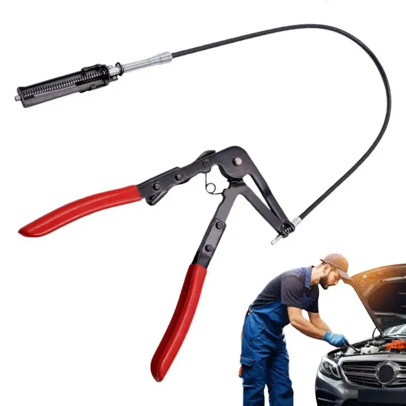 

Car Hose Clamp Pliers Radiator Pipes Clamping Tool 2FT Hose Clamping Tool With Swivel Flat Band For Removal And Installation Of