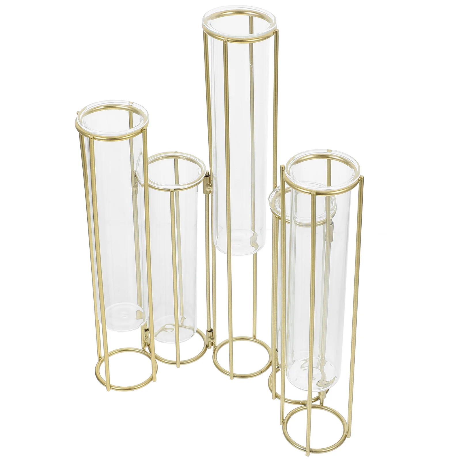 

Five-Link Rotatable Hydroponic Flower Vase Metal Frame Test Tube Propagation Station Plant Holder for Home Office Floral