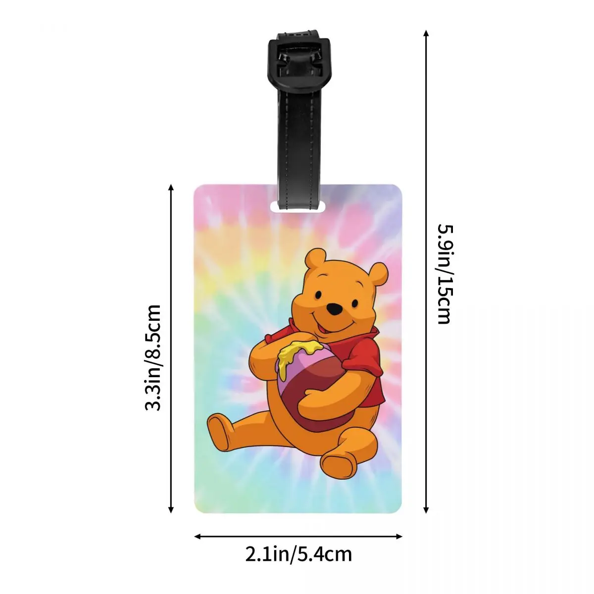 Custom Winnie The Pooh Luggage Tag Suitcase Baggage Privacy Cover ID Label