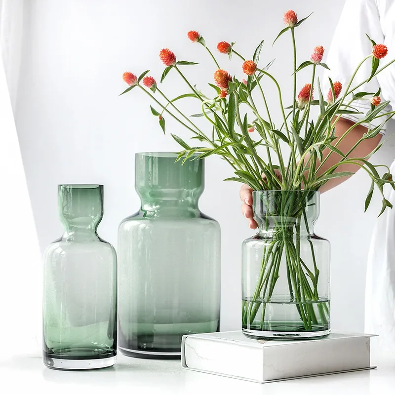 

Glass Vase For Nordic Style Transparent Simple Desktop Decoration Of Livingroom Aesthetic Room Decor декор комнаты цветы