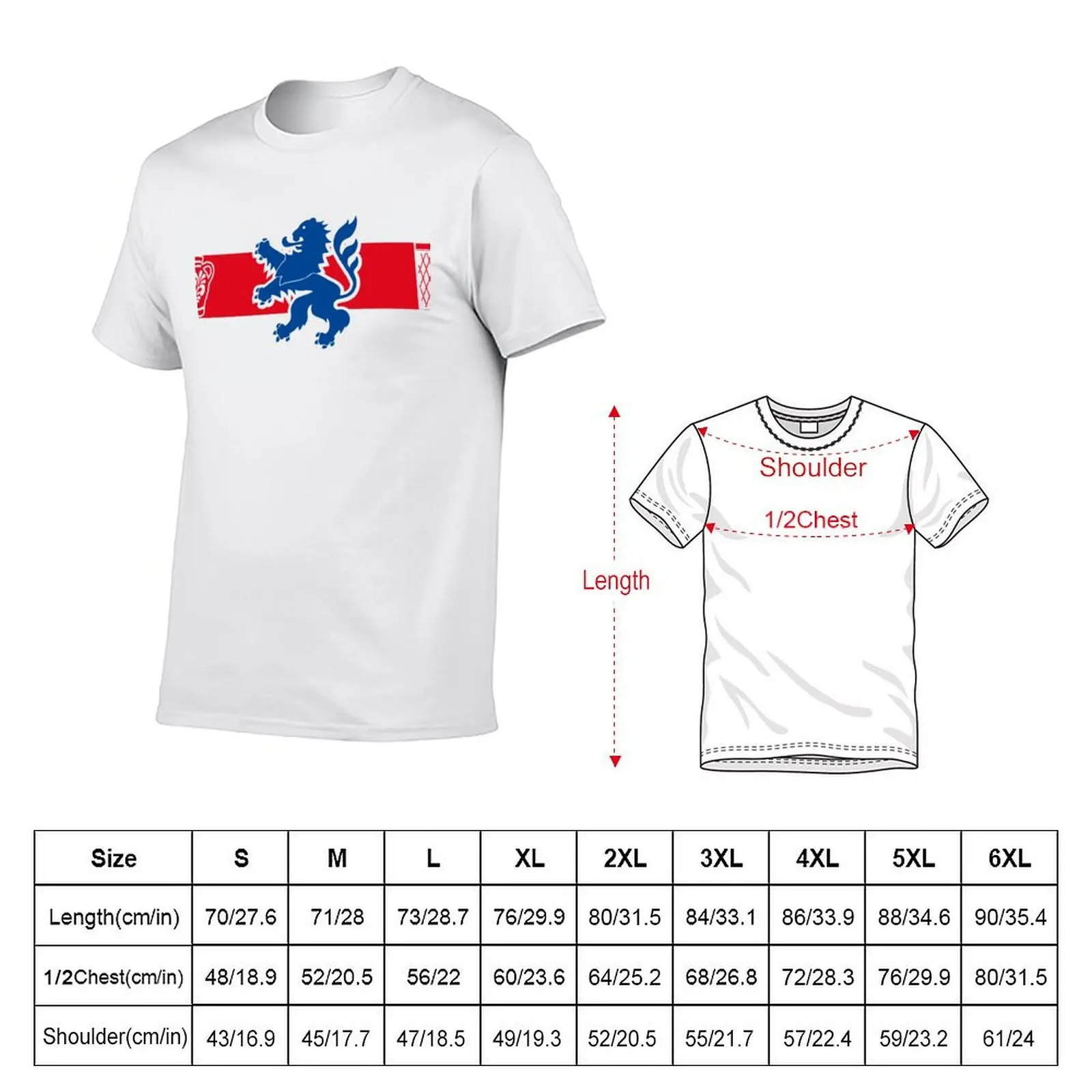 HESSEN L?WE with markings and ribs T-Shirt Water Resistant Casual T-Shirt