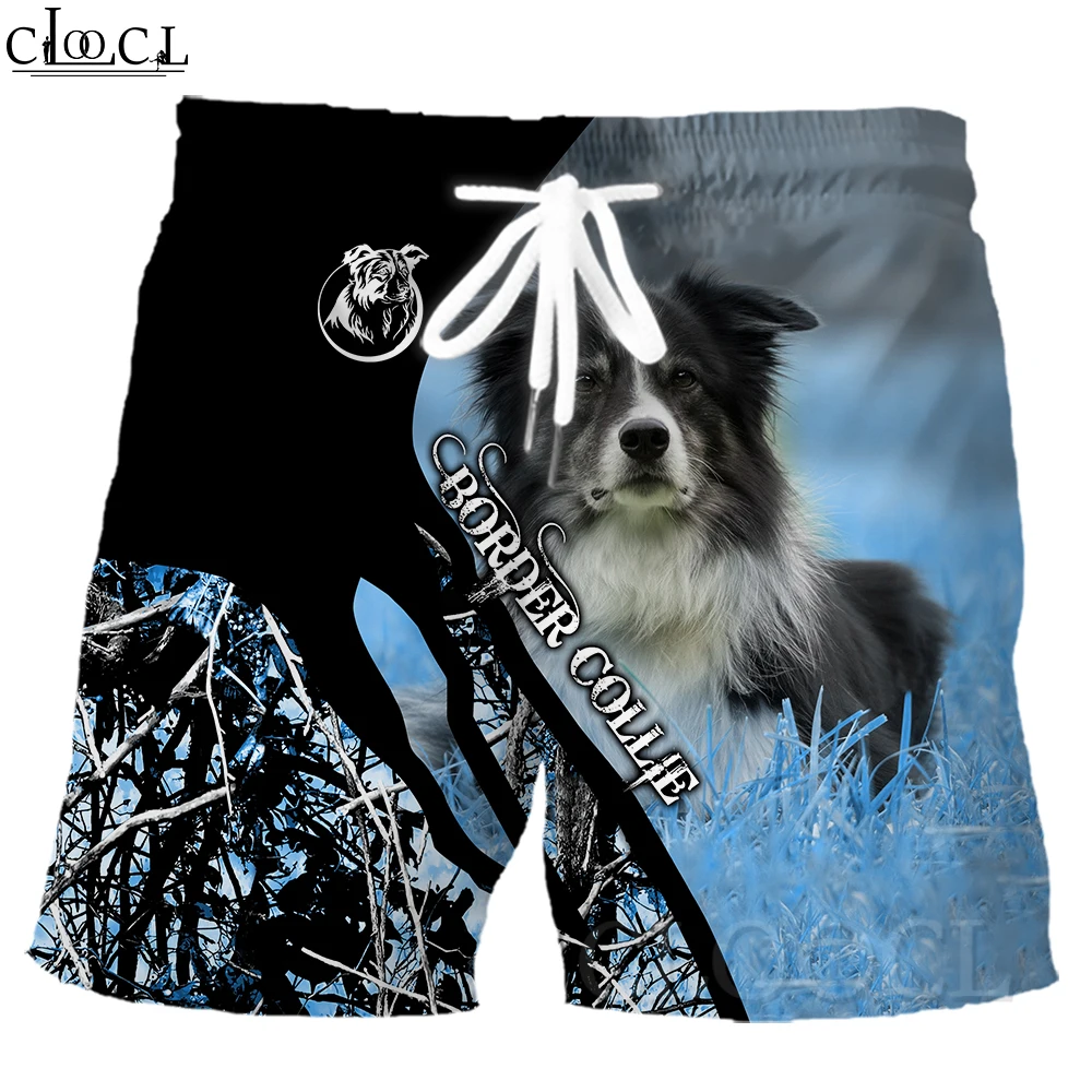 CLOOCL Men Shorts Animal Border Collie 3D Printed Summer Beach Shorts Fashion Male Fashion Hip Hop Casual All-match Shorts