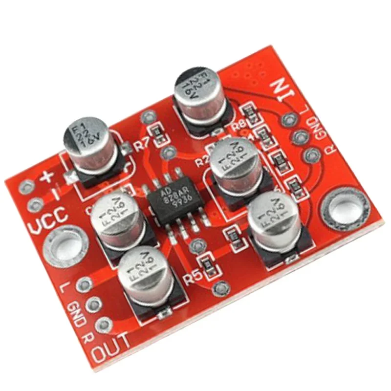 DLHiFi DC 5V-15V 12V AD828 Stereo Preamp Power Amplifier Board Preamplifier Module