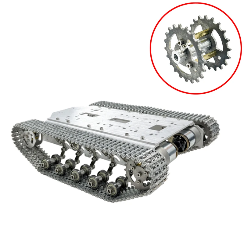 54mm Stainless Steel Drive Wheel Raw Color Driving Sprocket 7mm Tooth Slot Width 6mm Aperture Coupling RC Tracked Chassis Parts
