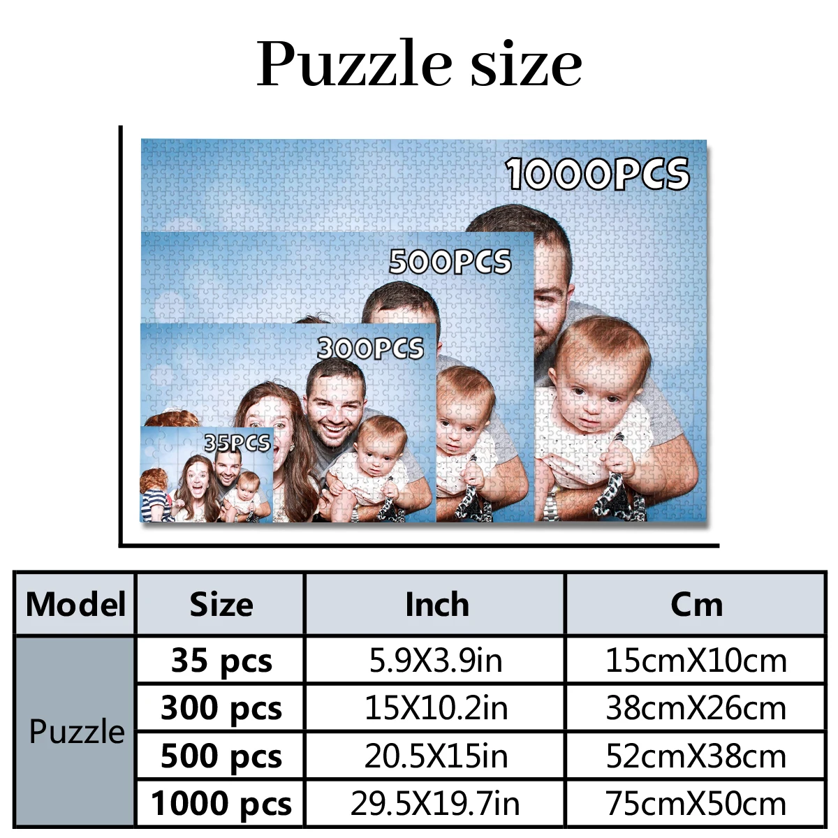 35/300/500/1000pcs Personalized Custom Scenery Photo Puzzle Jigsaw Puzzle Gifts For Home Weddings Graduations Pets Photo