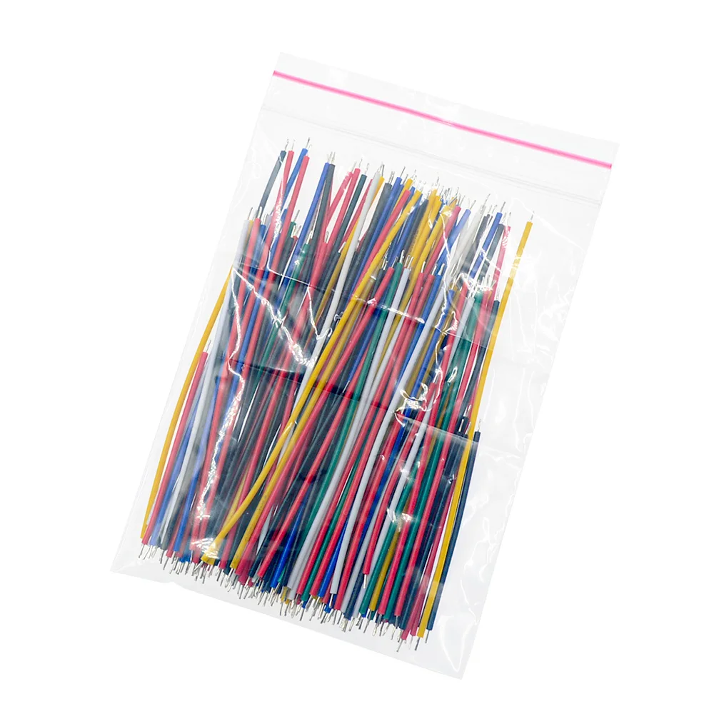 130Pcs 24AWG Breadboard Jumper Wire Cable Kit Tin-Plated PCB Solder Cable Flexible PVC Electronic Wire 5cm 8cm 10cm 6 Colors