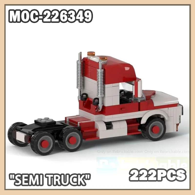 

MOC-226349 Semi Truck Building Block Model Brick Classic Assemble DIY Kids Adult Truck Part Christmas Set Creative Gifts 222PCS