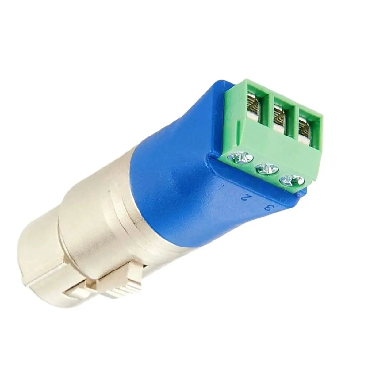 2PCS 3-Pin Male XLR to Screw Terminal Adapter Solderless XLR Terminal Block Microphone Audio Connector for DMX512