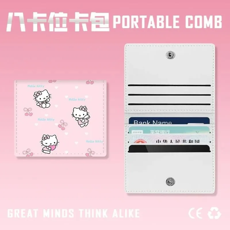 Chiikawa Card Holder KT Cat Cartoon PU Multi Slot Wallet Bag Driver's License Credit Bank Card Compact Portable Birthday Gift