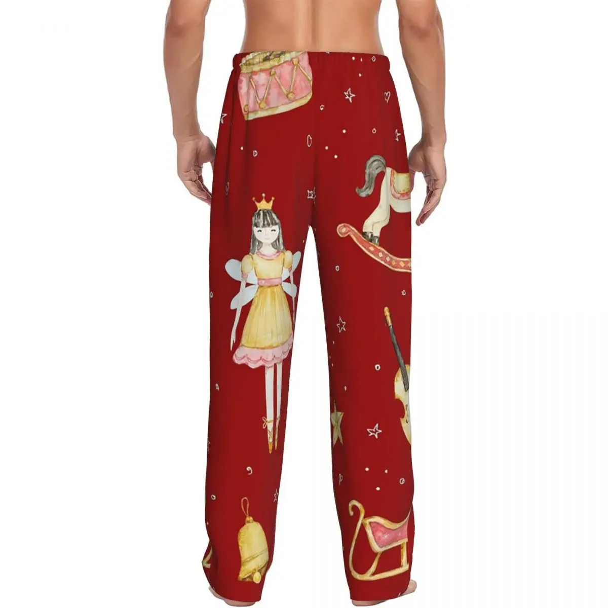 Custom Christmas Nutcrackers Stars Ballerina Violin Men Pajama Pants Lounge Sleep Sleepwear Bottoms with Pockets