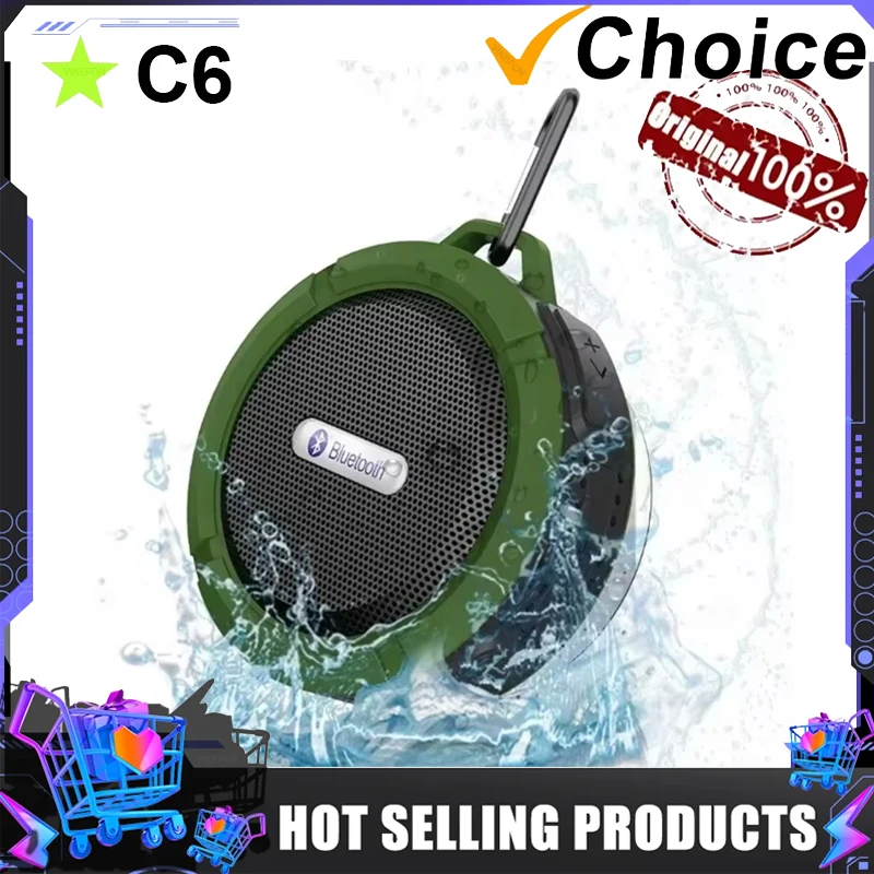 Wireless Portable Mini Shower Travel Speaker Outdoor Waterproof Bluetooth Speaker with Subwoofer for Sports Pool Beach Hiking