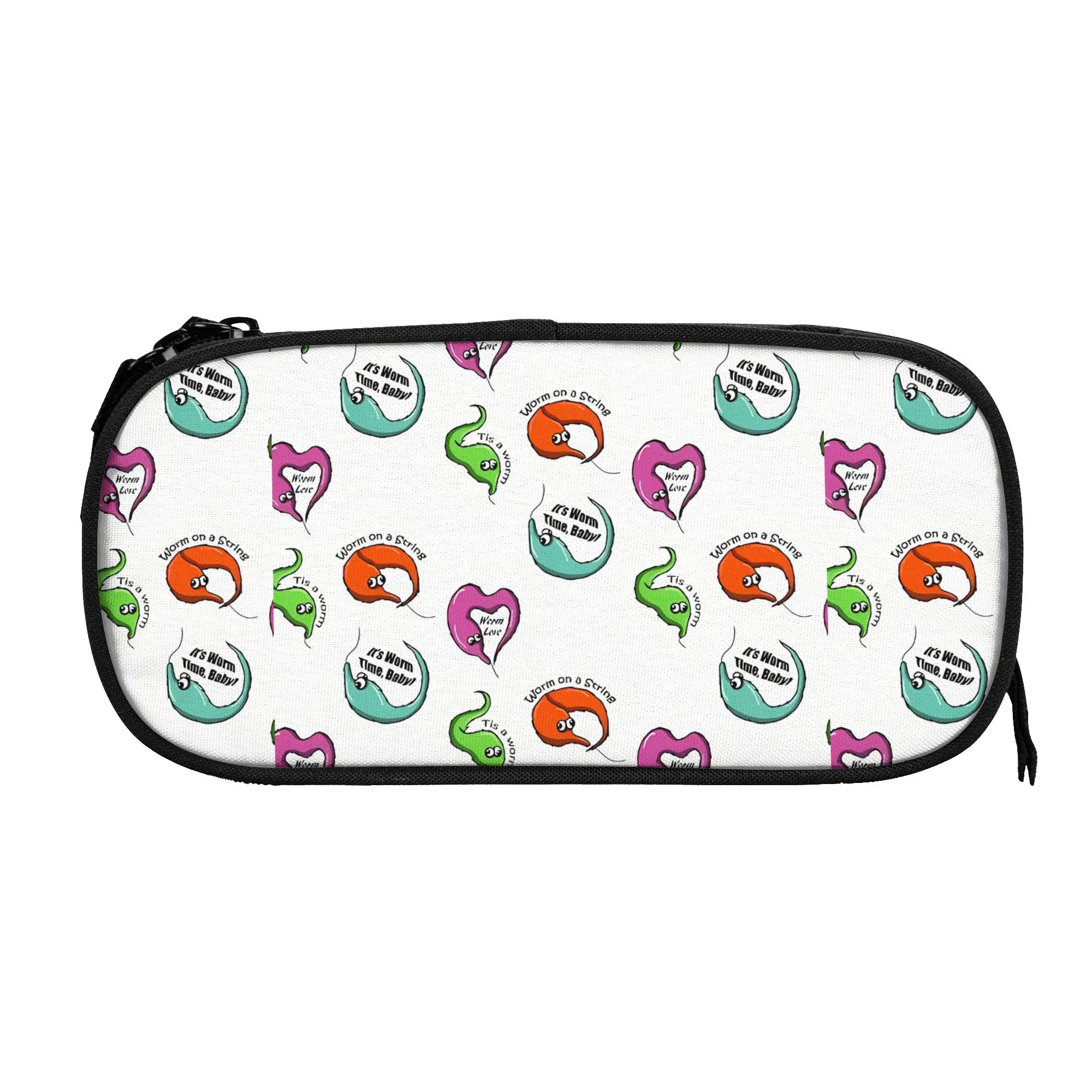 1 Piece Stylish Complete Pencil Case Girls Pen Bag Worm On A String Office Pencil Pouch
