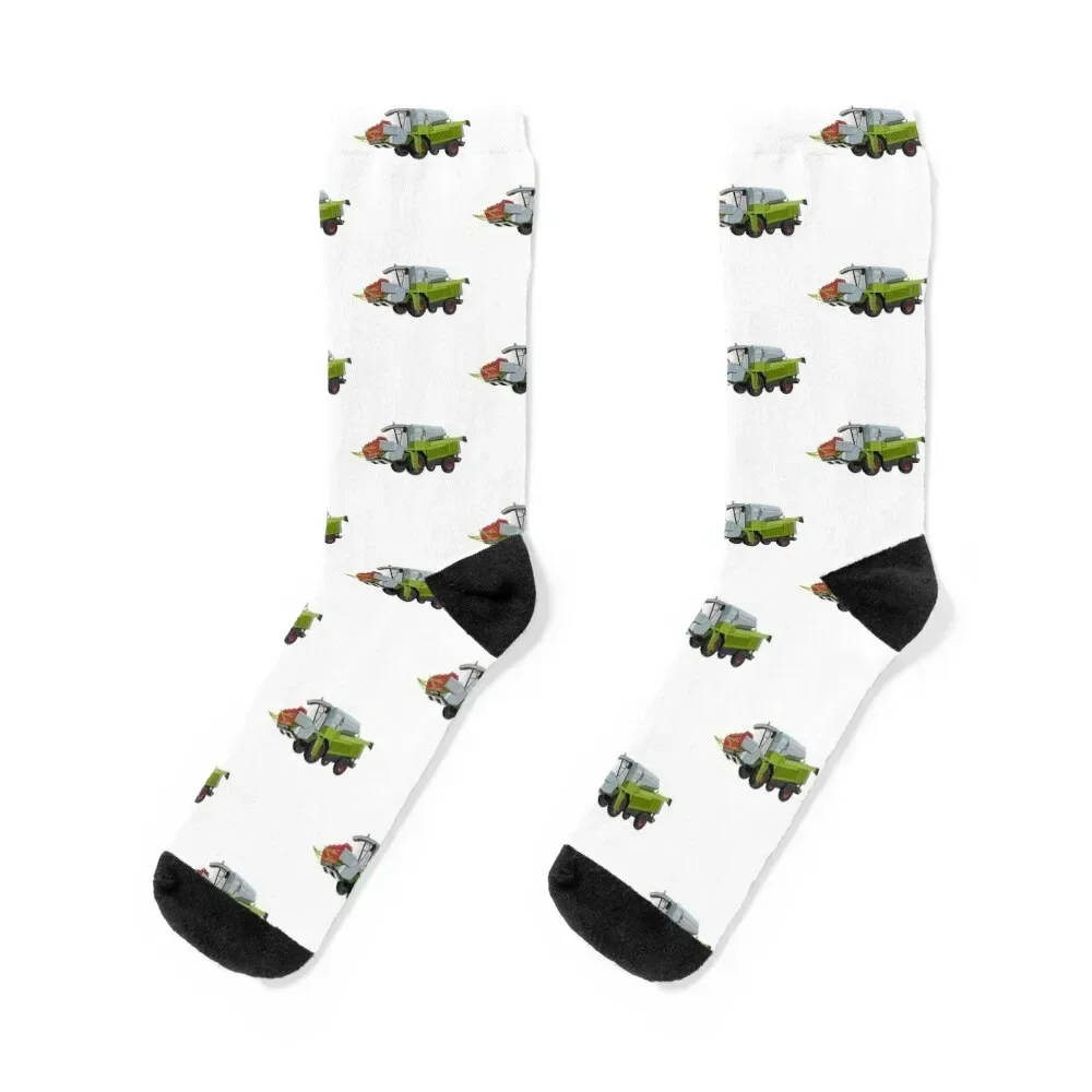 Combine harvester - gift idea for farmer Socks bright garter with print hiphop Socks Men Women's