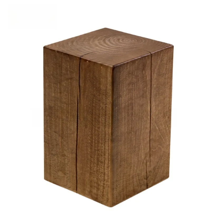 

Wooden pier, stump base, solid wood stump ornament, homestay, silent wind log edge, carbonized black root carving stool
