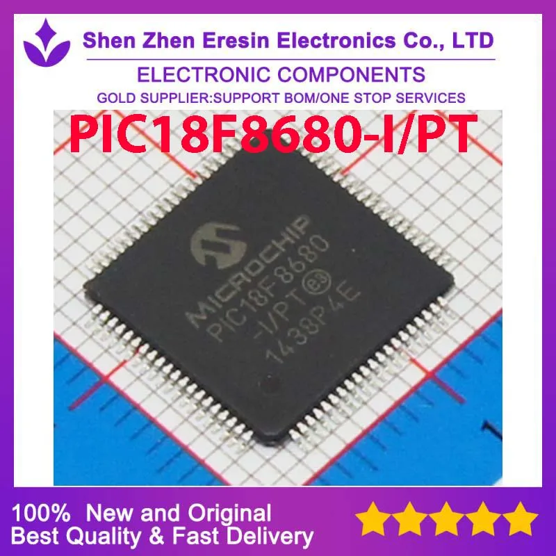 

Бесплатная доставка, 5 шт./лот PIC18F8680-I/PT TQFP80, новый и оригинальный
