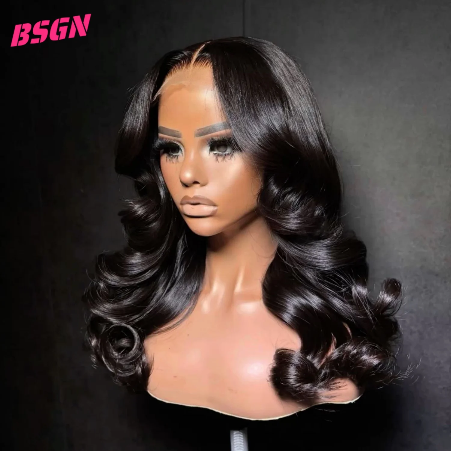 180% 13x4 HD Transparent Lace Front Human Hair Wigs Body Wave Pre Plucked Brazilian Body Wave Human Hair Frontal Wigs For Women
