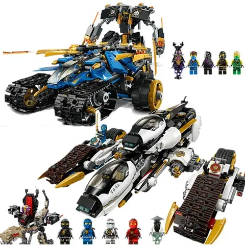 Legacy Cole's Earth Driller Thunder Raider Killow Vs. Samurai X Mecha Building Blocks Toys