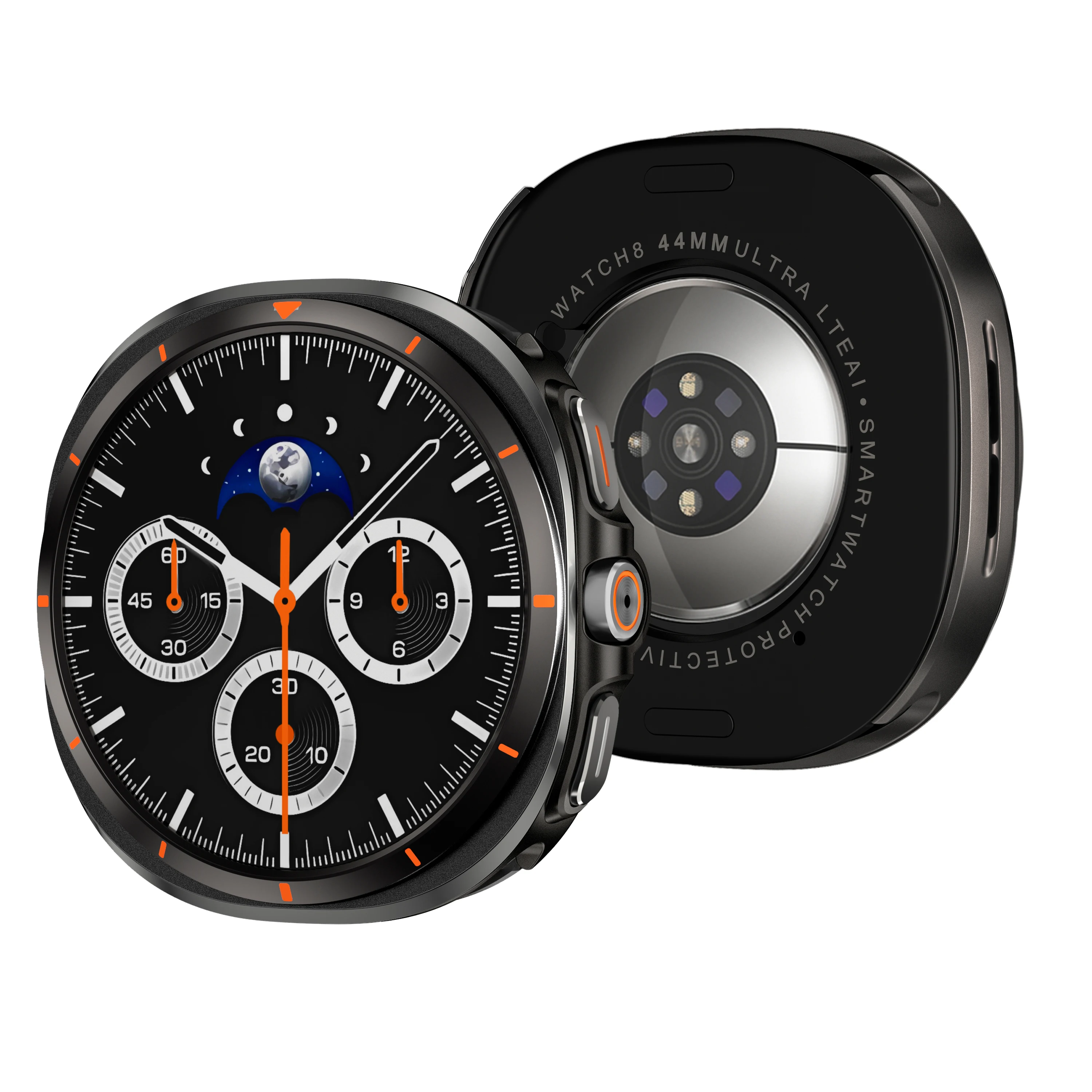 Robustes Gehäuse, kompatibel mit Samsung Galaxy Watch 8 40 mm 44 mm, mit rückseitiger Abdeckung, Metallstoßstange, ultradünne, stoßfeste Schutzhülle – Detail 5