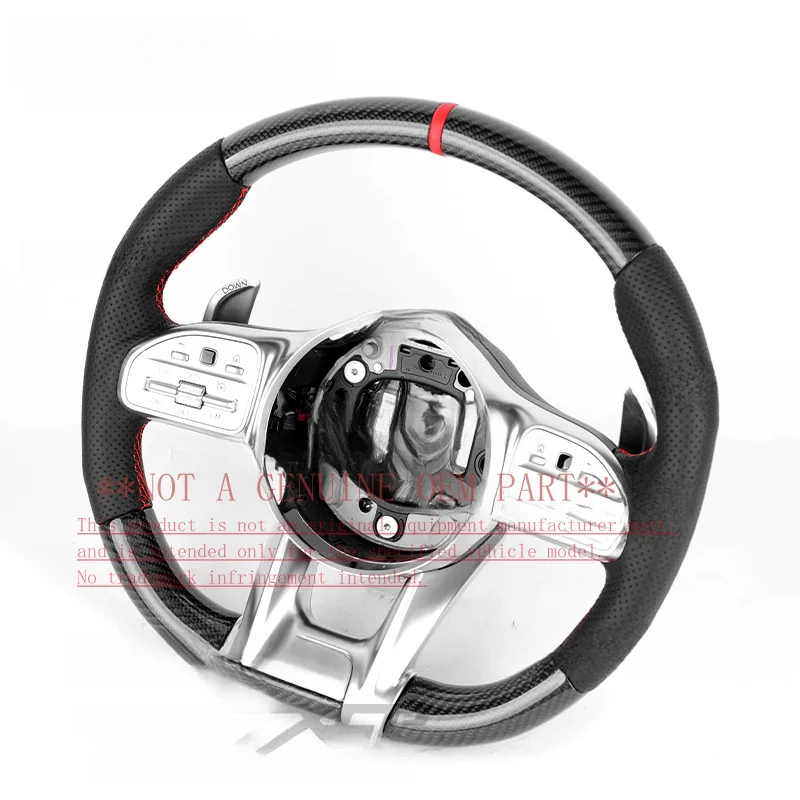 For Mercedes-Benz W204 W205 W221 W222 A C G E Series AMG Carbon Fiber Steering Wheel Horn Shell Decorative Cover